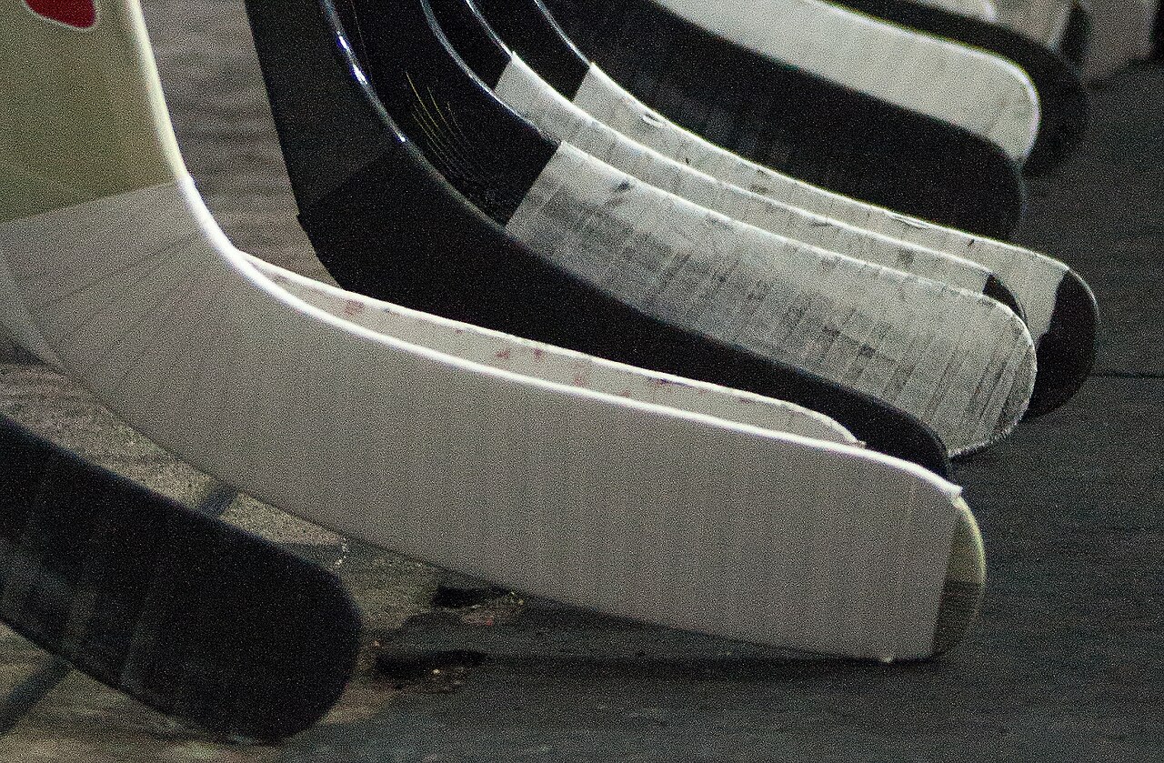 Composite sticks, taped and ready, two