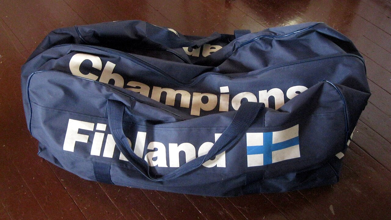 Hockey equipment bag, blue